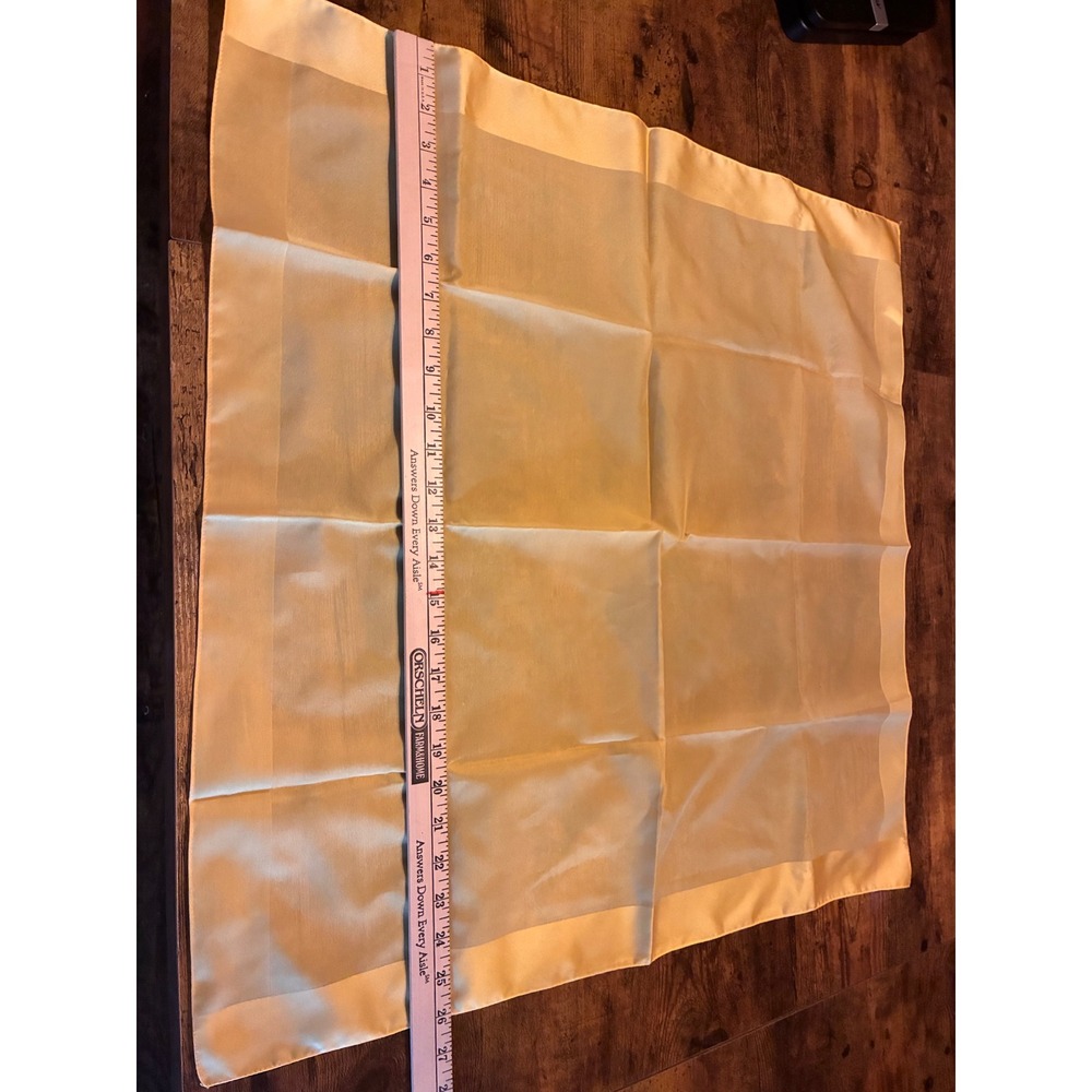 Unbranded Scarf Womens OS Yellow Excellent Vintage Square Silky Neck Scarf - Picture 2 of 4
